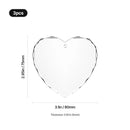 K5 Crystal Faceted Heart-Shaped Ornament (3pcs)