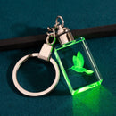 Multicolored LED Lights K5 Crystal Rectangular Keychain (10pcs)