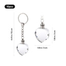 Multicolored LED Lights K5 Crystal Heart Keychain (10pcs)