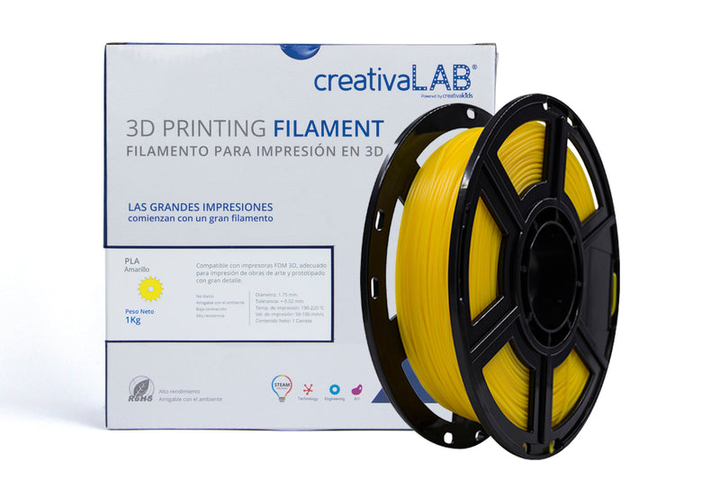 Filamento CreativaLab PLA Amarillo 1.75mm 1 kg