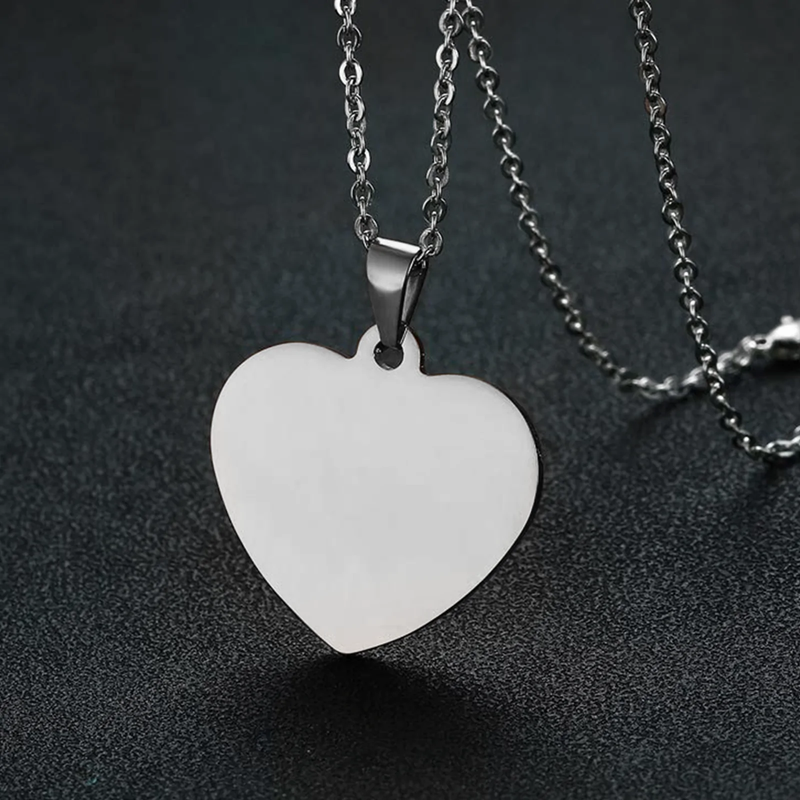 Silver Stainless Steel Tag (heart)