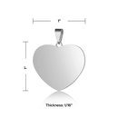 Silver Stainless Steel Tag (heart)