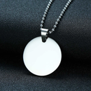 Silver Stainless Steel Tag (round)