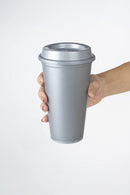 Vaso plástico con tapa